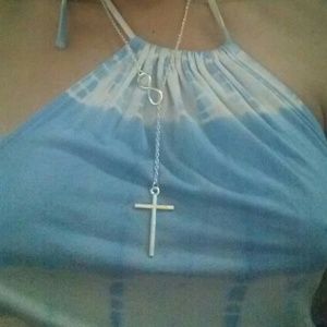 Infinity cross necklace